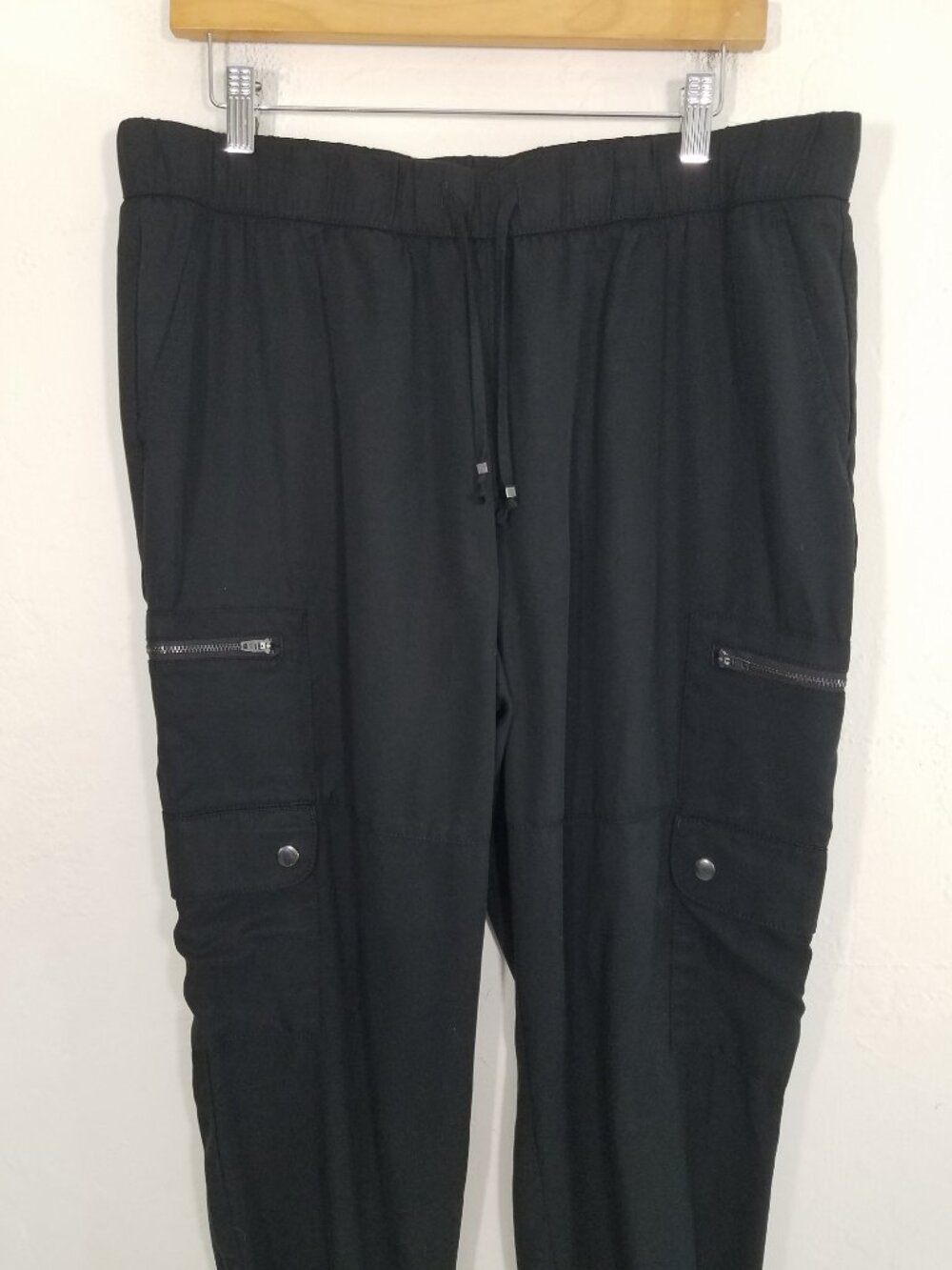 Banana Republic Cargo Pull-On Jogger Pants Black Size L - Picture 2 of 6
